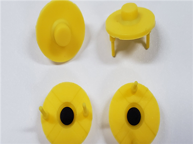 Quadratischer Silikonknopf mit Fuß CM1576A