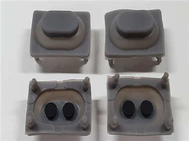 Quadratischer Silikonknopf mit Fuß CM358Aa